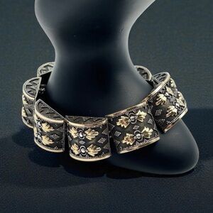 Rare John Hardy 18K Gold & 925 Sterling Silver Ornate Bracelet | Vintage | 7.25”